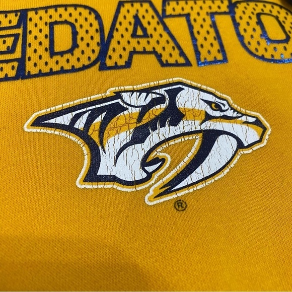 Fanatics NHL Nashville Predators Hockey Yellow Blue Hoodie Sweatshirt Size 2XL - Picture 5 of 6
